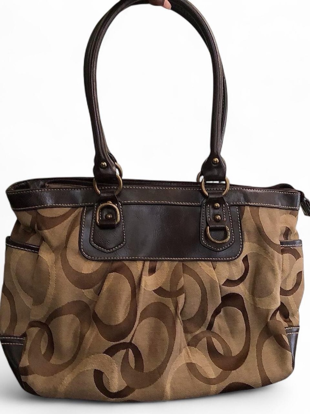 2000s Y2K shoulder hand school book laptop bag purse hobo Tote Monogram Canvas